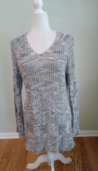 2/$15 INC  knit top tunic with metallic thread - Picture 1 of 5
